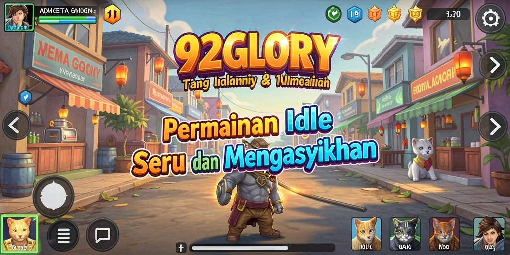 Tampilan gameplay 92GLORY yang adiktif dan seru dalam kategori Idle.