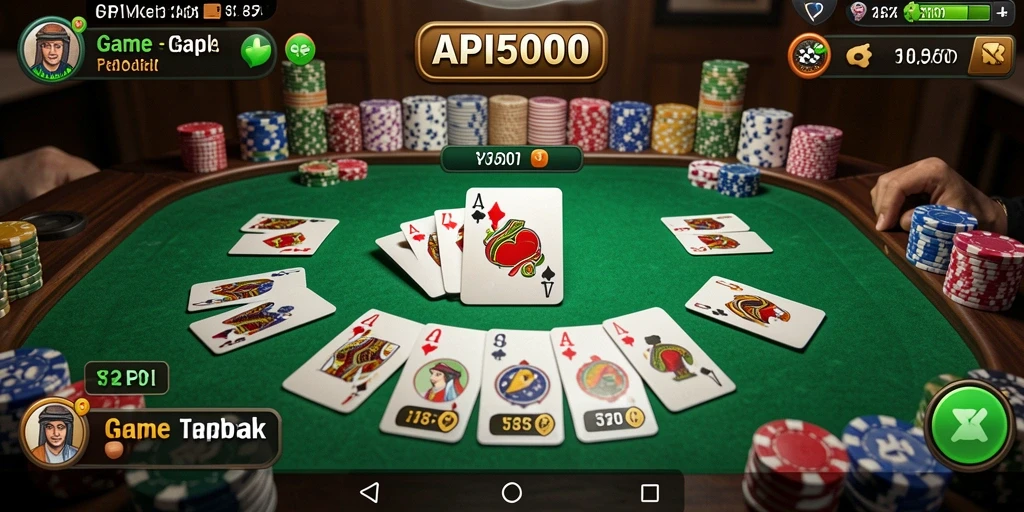 Tampilan menarik gameplay Gaple di API5000.