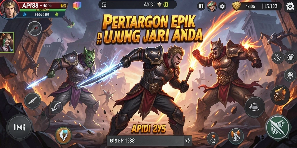 Screenshot gameplay API88 yang menunjukkan pertarungan yang intens.