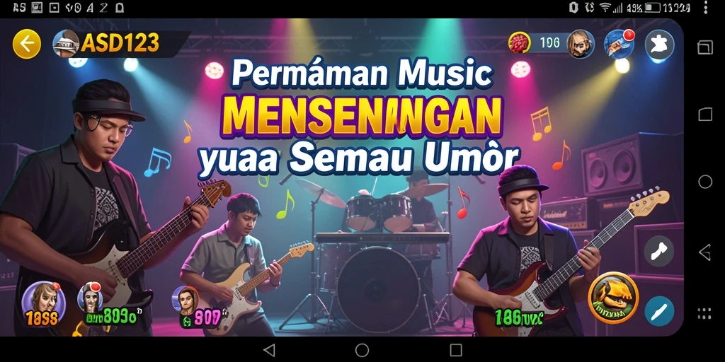 Tangkapan layar menampilkan gameplay interaktif dari ASD123.