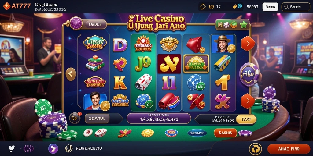 Tampilan gameplay Live Casino yang menarik di AT777.