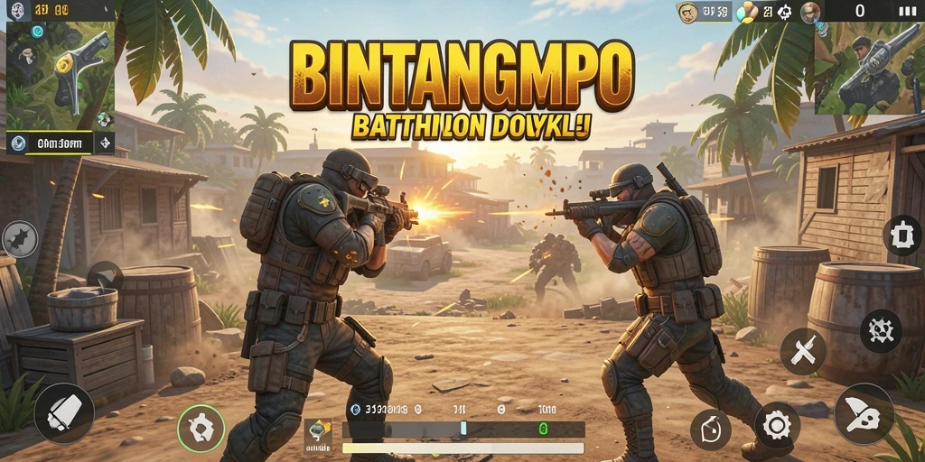 Tangkapan layar menampilkan aksi seru dalam BINTANGMPO.