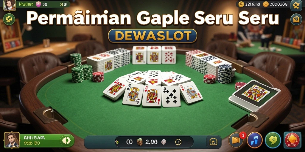 Screenshot utama DEWASLOT menampilkan suasana seru permainan Gaple.