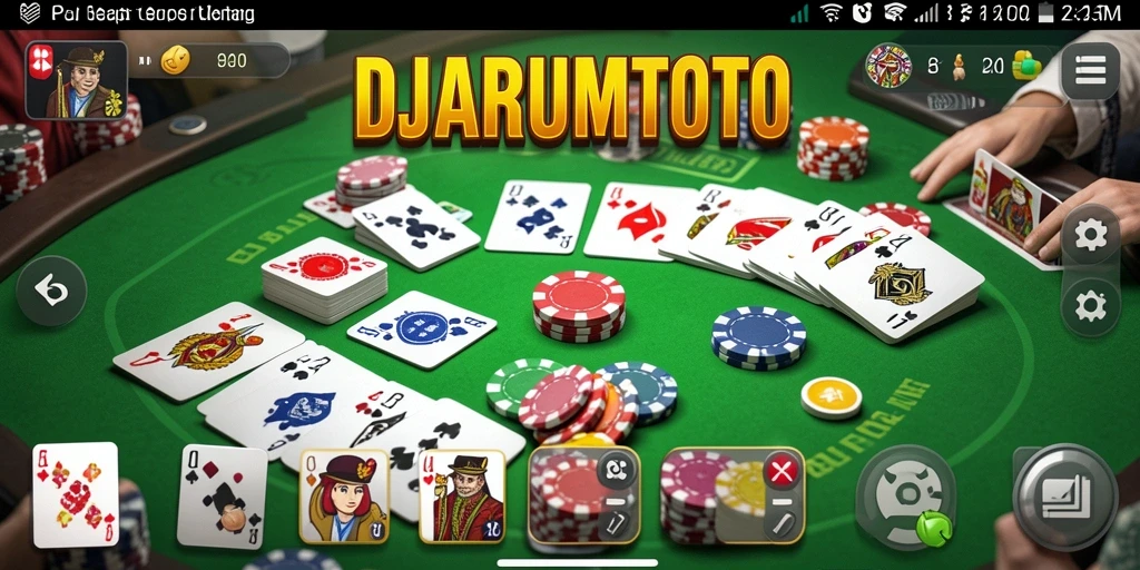 Screenshot gameplay DJARUMTOTO menampilkan suasana permainan Gaple yang seru.