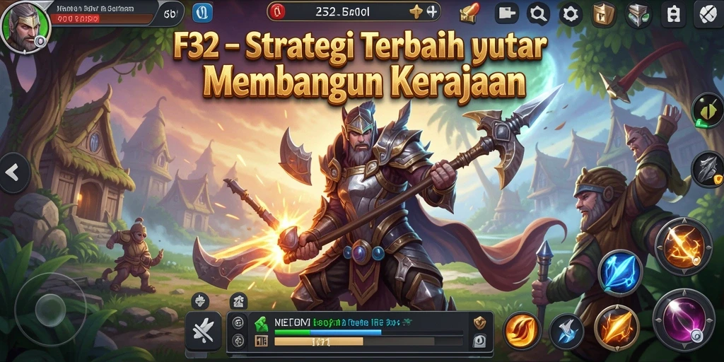 Gameplay seru dalam F32 dengan strategi membangun kerajaan.
