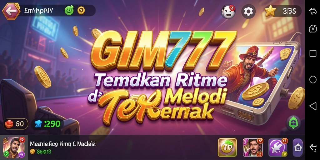 Tampilan menarik dari gameplay GIM777 saat pengguna menikmati musik.