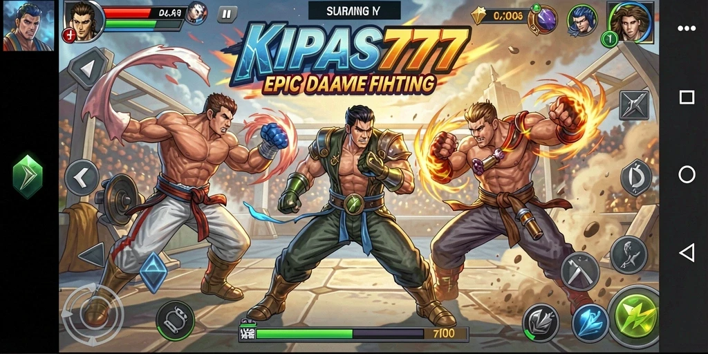 Tangkapan layar gameplay KIPAS777 menunjukkan aksi pertarungan seru dan grafis menakjubkan.