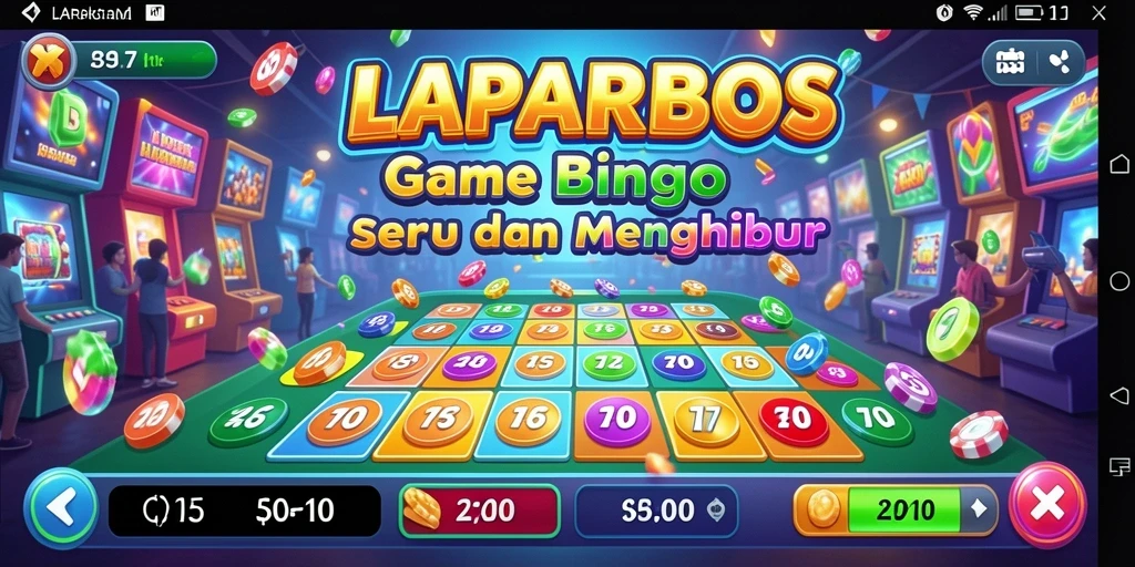 Screenshot gameplay LAPARBOS menampilkan suasana seru permainan Bingo.