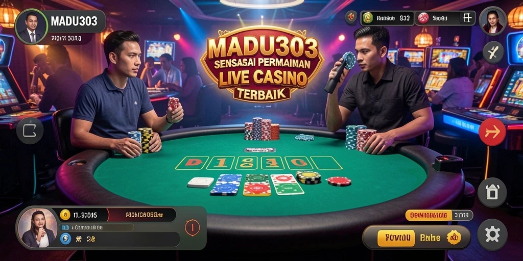 Tampilan gameplay Live Casino MADU303 yang mengasyikkan dan intuitif.