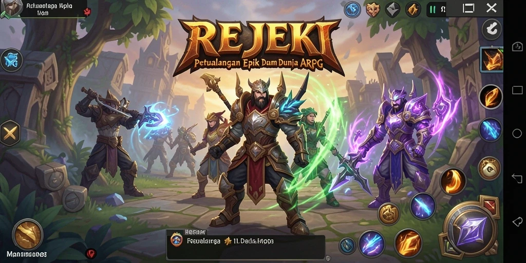 Screenshot menampilkan aksi seru dalam pertarungan ARPG.