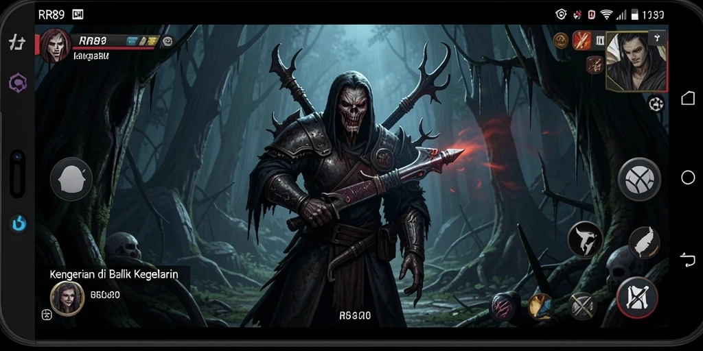 Screenshot gameplay menampilkan kengerian dan ketegangan di RR89.