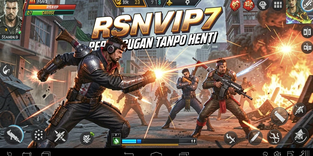 Tampilan utama RSNVIP7 yang menunjukkan aksi seru dalam permainan.