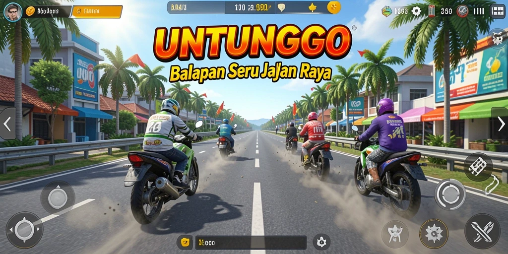 Gameplay seru balapan di UNTUNGGO dengan grafik yang menakjubkan.