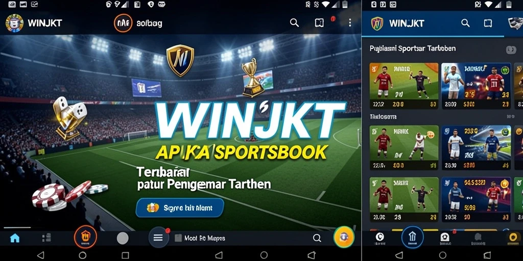 Menampilkan gameplay menarik dan fitur sportsbook dari WINJKT.