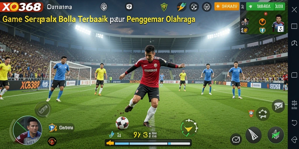 Tampilan gameplay kompetitif dalam XO368 dengan aksi sepak bola yang mendebarkan.
